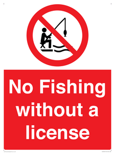 No Fishing without a license
